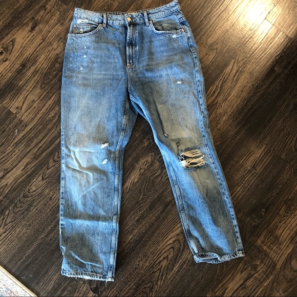 Free People Distressed Boyfriend Jeans - Picture 1 of 4